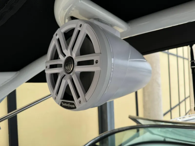 Slide: The Image of 2022 Monterey 278 Super Sport boat with Rockford Fosgate speaker system. - 43
