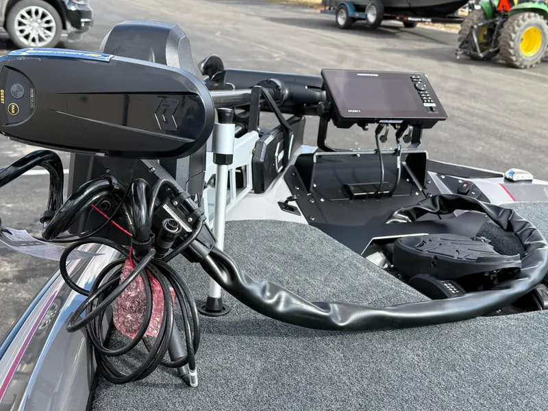 Slide: The Image of 2025 Skeeter ZXR21 boat dashboard with advanced navigation and control systems. - 8