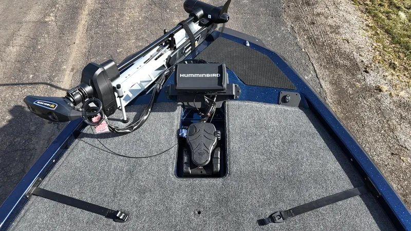 Slide: The Image of Fishing boat deck with Humminbird electronics, iKon VLX21 model, 2025. - 14