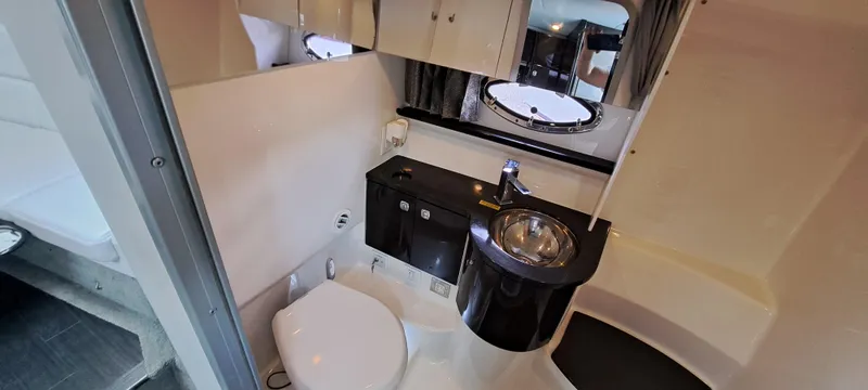Slide: The Image of 2018 Formula 400 Super Sport yacht bathroom with modern fixtures and sleek design. - 41
