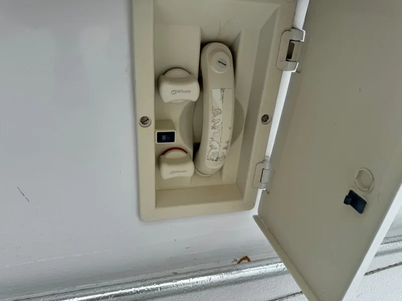 Slide: The Image of Electrical panel with switches on a 1964 Huckins Atlantic boat. - 20