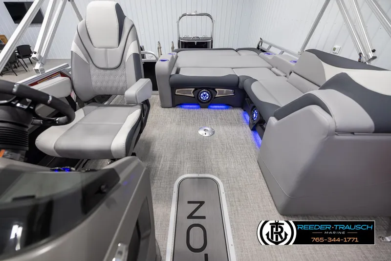 Slide: The Image of 2025 Avalon LSZ VRB interior with modern seating and ambient lighting. - 14