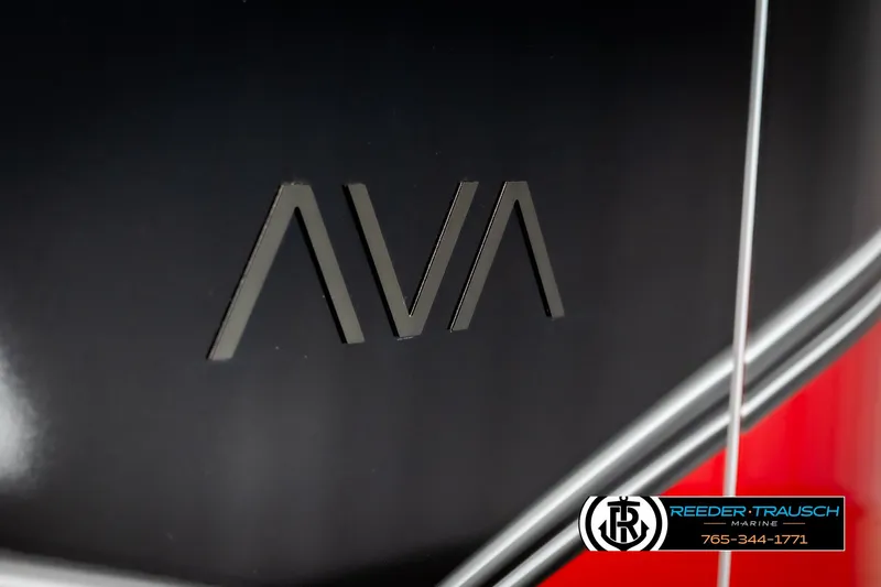 Slide: The Image of 2025 Avalon LSZ VRB logo on sleek black and red surface. - 46
