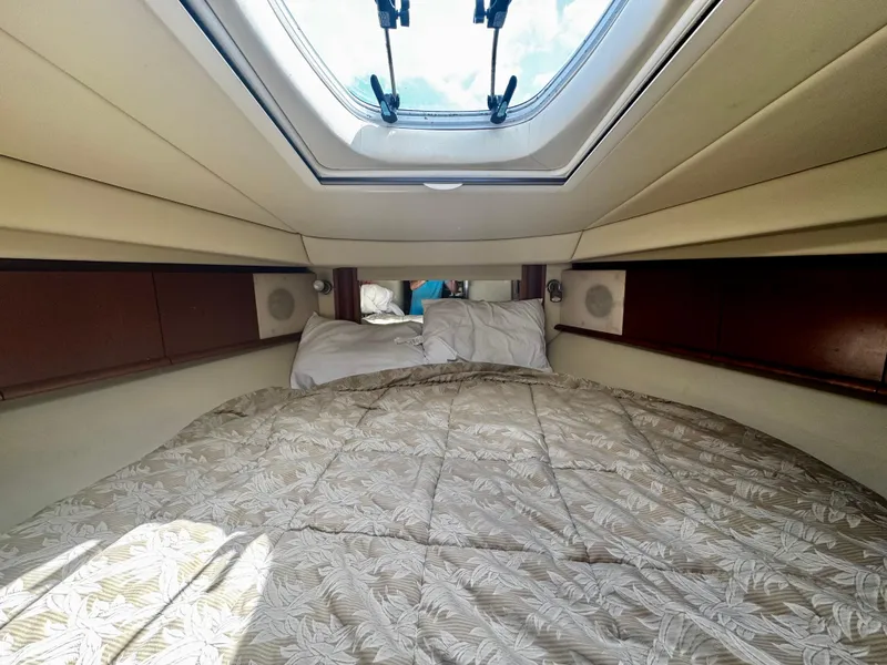 Slide: The Image of Luxurious cabin interior of 2007 Sea Ray 40 Sundancer yacht with skylight. - 27