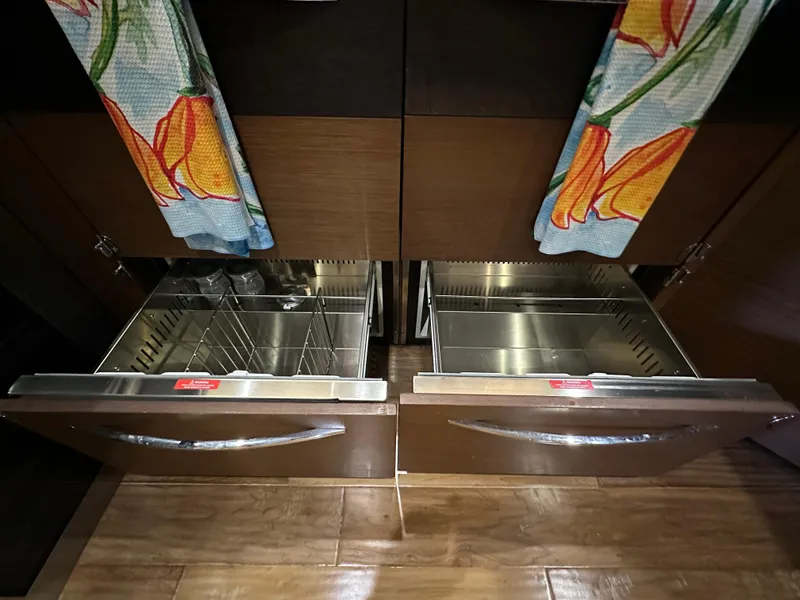 Slide: The Image of Stainless steel drawers in 2015 Sea Ray L650 Fly yacht kitchen. - 37