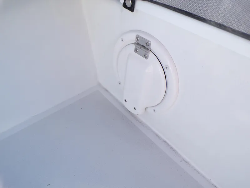 Slide: The Image of 2024 Parker 1801 Center Console boat interior detail with white hatch cover. - 15