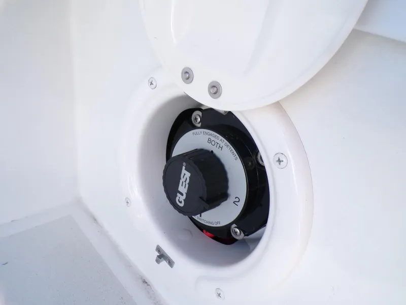 Slide: The Image of Battery switch on 2024 Parker 1801 Center Console boat. - 16