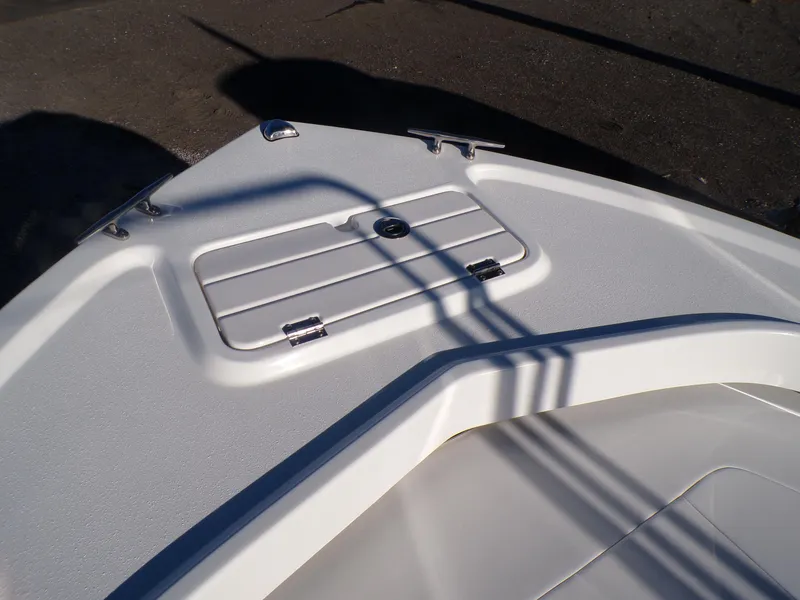 Slide: The Image of 2024 Parker 1801 Center Console boat deck with storage hatch. - 27