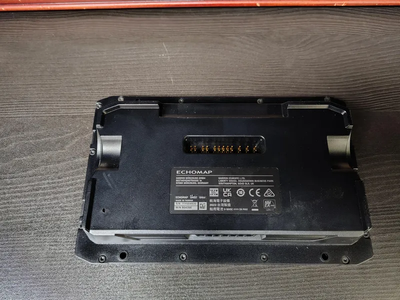 Slide: The Image of Back view of a Garmin ECHOMAP device on a Parker 1801 Center Console, 2024 model. - 40