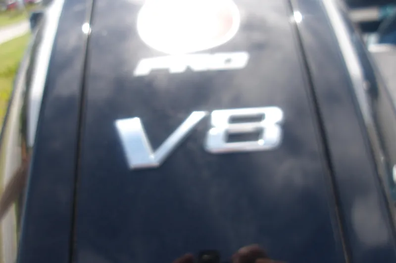 Slide: The Image of Close-up of V8 emblem on 2025 Ranger Z518 Cup-Equipped vehicle. - 8