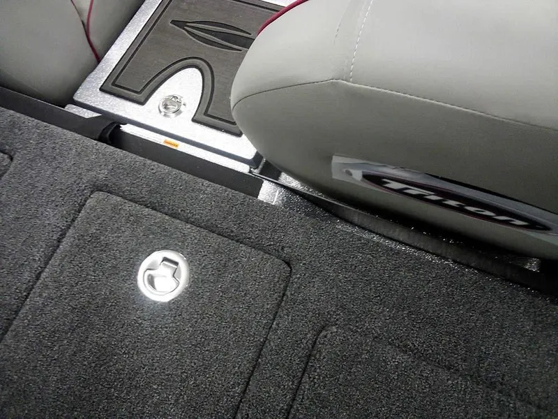 Slide: The Image of 2025 Triton 20XP Patriot interior, featuring carpeted flooring and sleek seat design. - 29