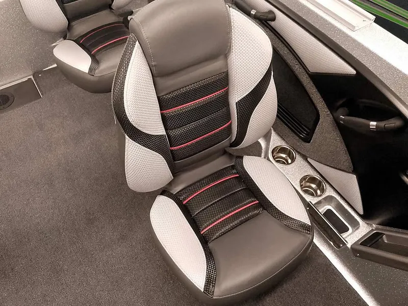 Slide: The Image of 2025 Ranger 1880MS Angler boat interior with stylish seating and modern design. - 21