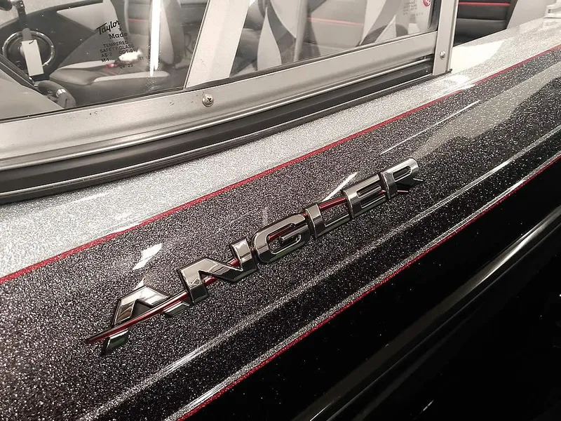 Slide: The Image of 2025 Ranger 1880MS Angler boat with metallic finish and sleek design. - 4