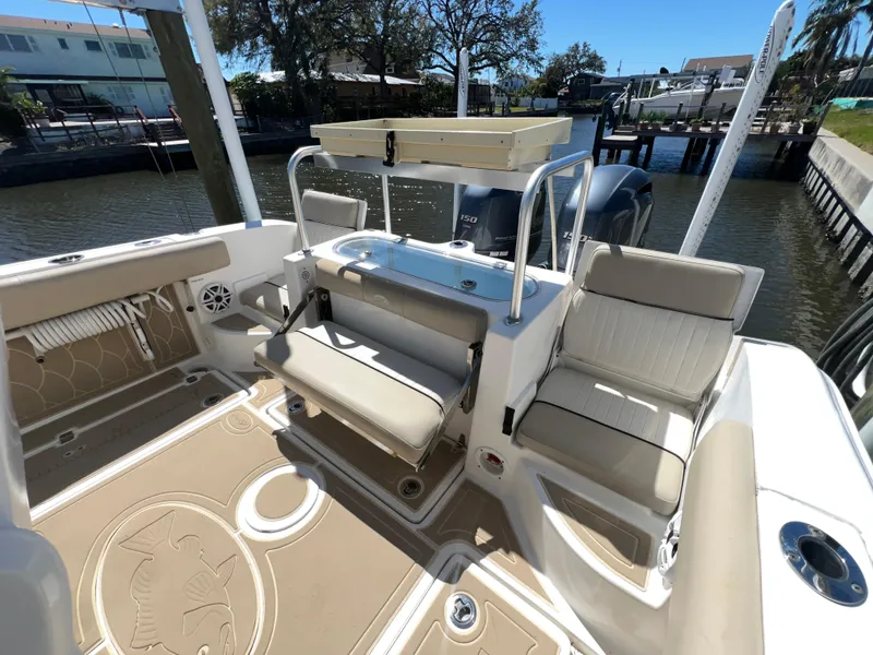 Slide: The Image of 2016 Sea Fox 266 Commander boat interior with seating and deck details. - 20