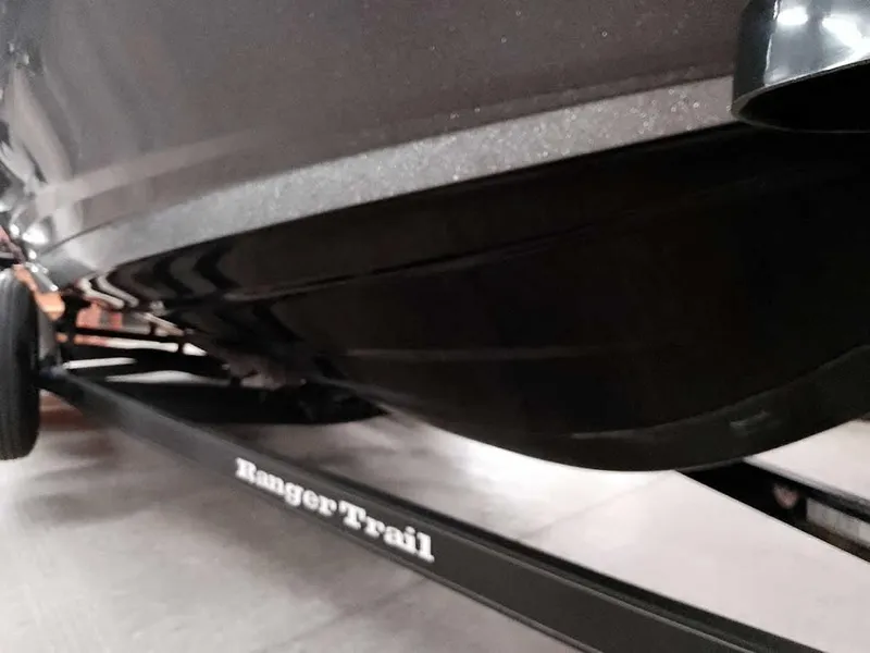 Slide: The Image of 2021 Ranger 622FS Pro boat on RangerTrail trailer, close-up view. - 6