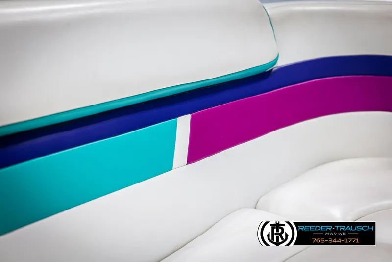 Slide: The Image of 1996 Thunderbird Falcon 2270 CD interior with colorful upholstery design. - 33