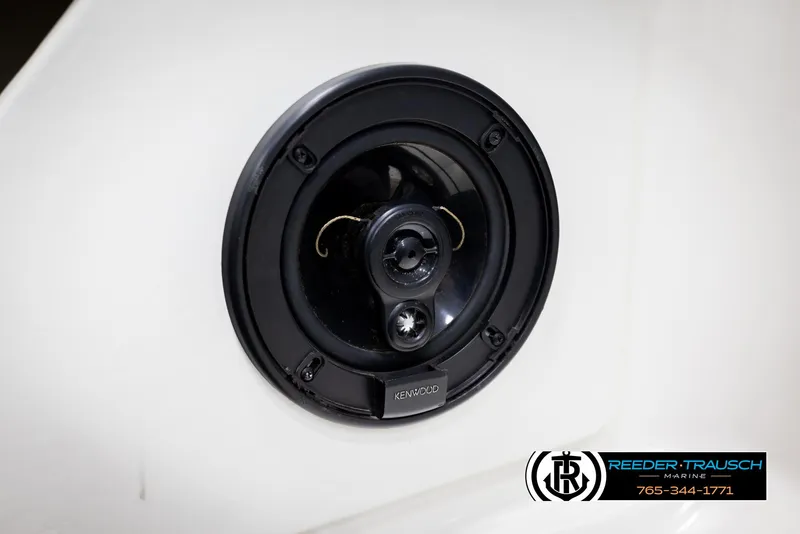 Slide: The Image of Kenwood speaker in 1996 Thunderbird Falcon 2270 CD boat interior. - 35