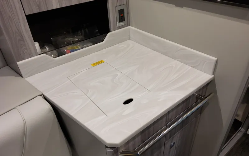 Slide: The Image of 2025 Formula 400 Super Sport Crossover interior with sleek countertop design. - 48