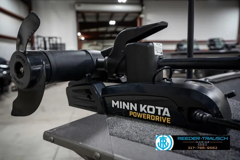 Slide: The Image of Minn Kota PowerDrive trolling motor on 2023 Lowe FM 1775 boat. - 45