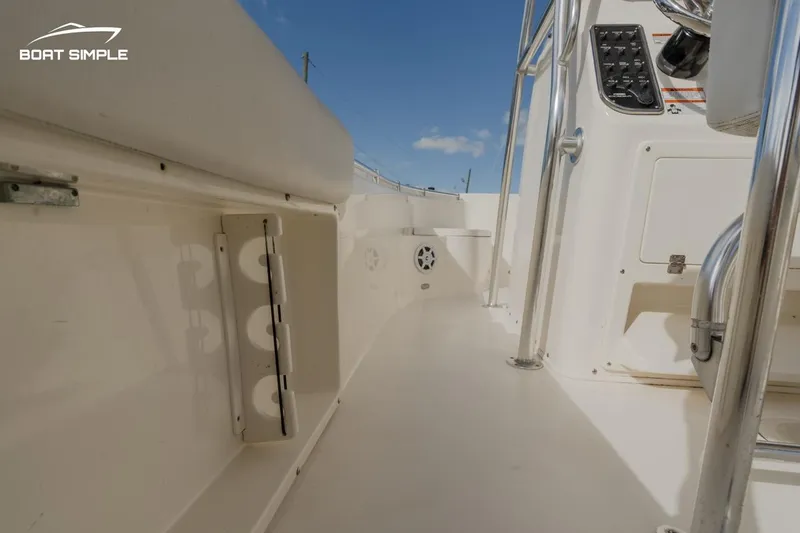 Slide: The Image of 2022 Cobia 201 Center Console interior with sleek design and modern controls. - 8