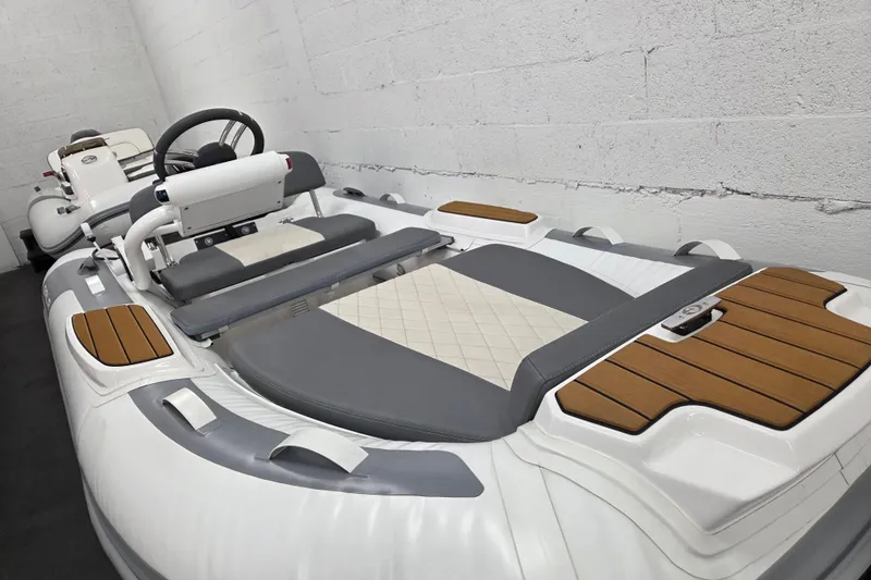 Slide: The Image of 2025 Gala A330HQ ELECTRIC boat with sleek design and modern features. - 2