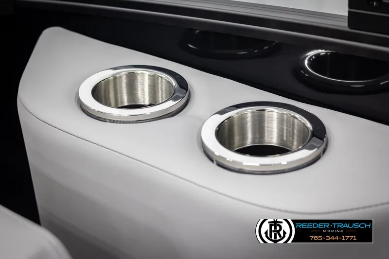 Slide: The Image of 2025 Bennington 22 MSBSE boat interior with stainless steel cup holders. - 46