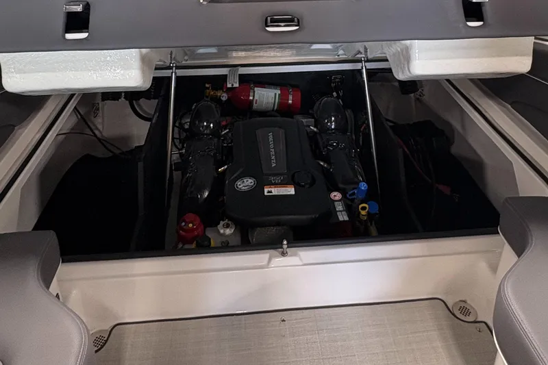 Slide: The Image of 2025 Regal LS6 engine compartment with visible components and fire extinguisher. - 31