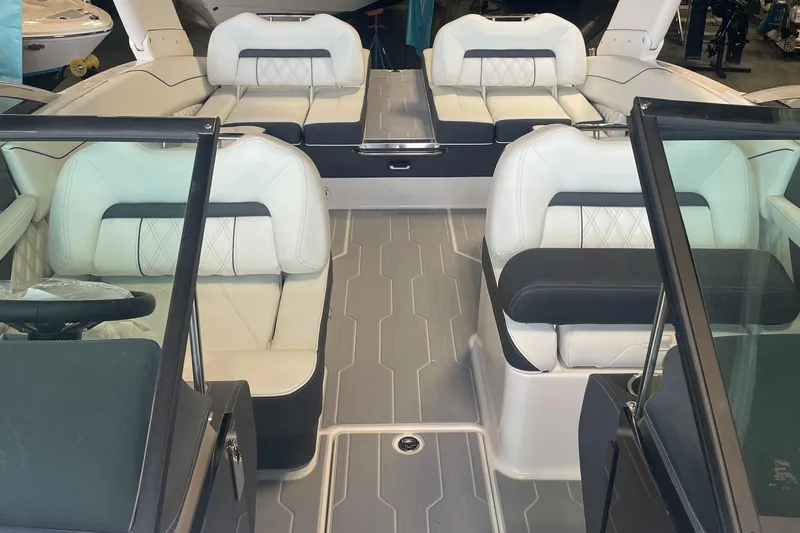 Slide: The Image of 2025 Regal LS4 Surf boat interior with luxurious seating and modern design. - 9