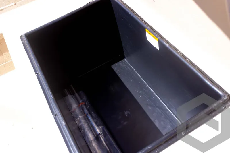 Slide: The Image of Empty black storage compartment, G3 Bay 20 model, 2025 design. - 31