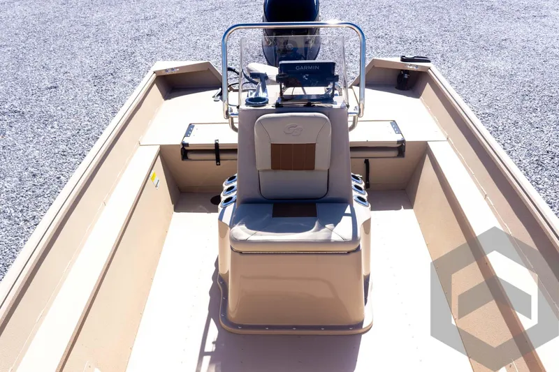 Slide: The Image of 2025 G3 Bay 20 boat interior with steering console and seating. - 32