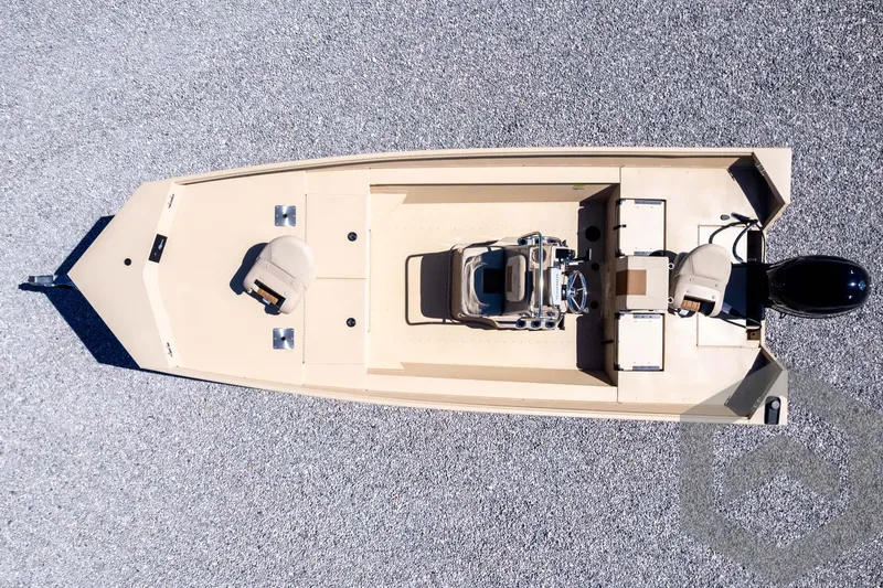 Slide: The Image of Overhead view of 2025 G3 Bay 20 boat on gravel surface. - 47