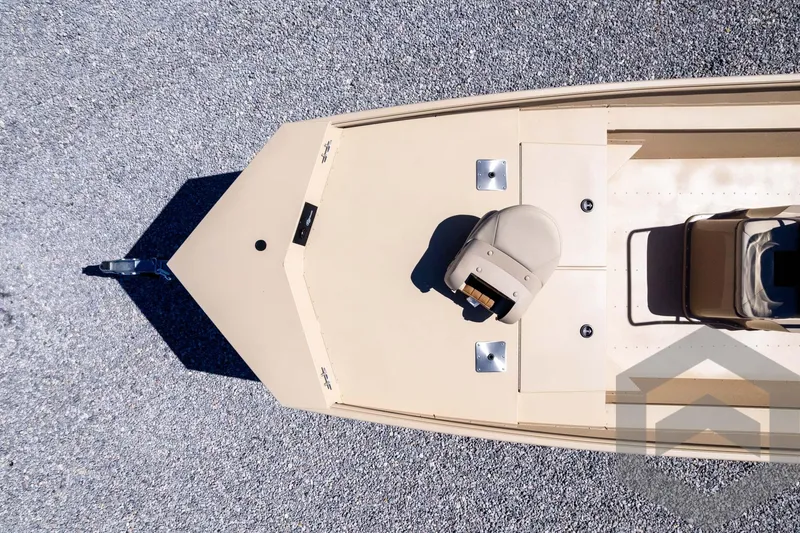 Slide: The Image of Top view of 2025 G3 Bay 20 boat on gravel surface. - 48