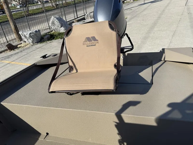 Slide: The Image of 2024 Alweld 1752 Marsh boat with Millennium Marine seat on deck. - 8