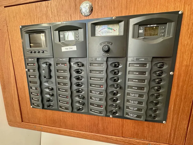 Slide: The Image of Electrical control panel on a 2009 Glacier Bay 3080 boat. - 17