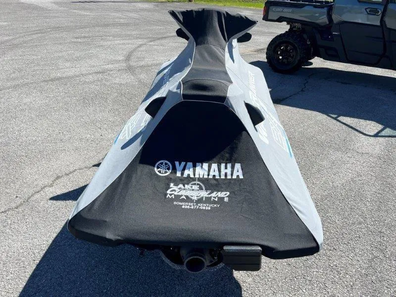 Slide: The Image of 2017 Yamaha WaveRunner EX Sport covered, parked on pavement. - 36