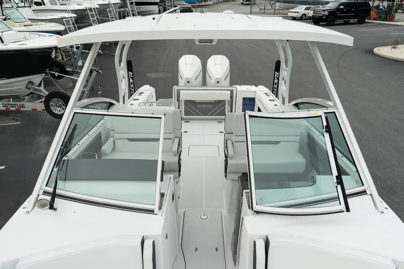 Slide: The Image of 2023 Blackfin 272 DC boat with dual consoles and spacious seating. - 31