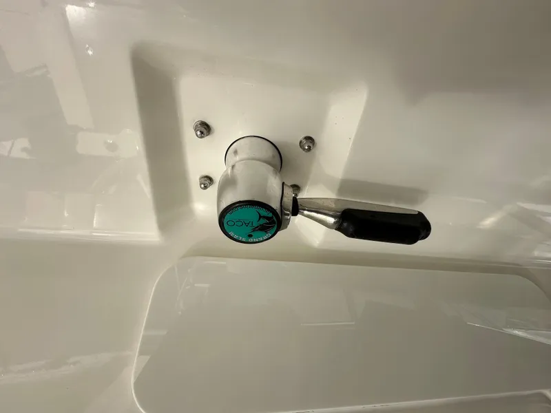 Slide: The Image of Boston Whaler Realm 380 2021 boat handle, close-up view. - 30