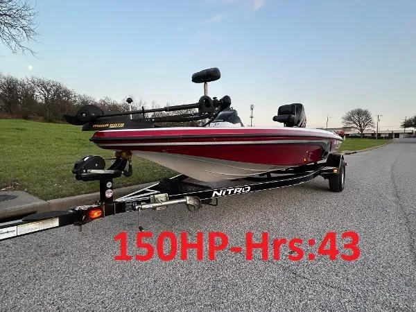 Slide: The Image of 2015 Nitro Z7 boat on trailer, 150HP engine, 43 hours used. - 0