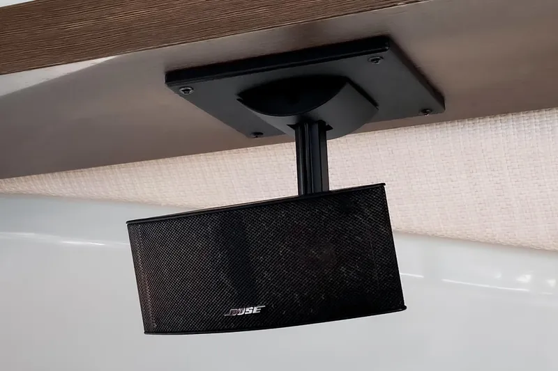 Slide: The Image of Ceiling-mounted Bose speaker on a 2009 Azimut 62S yacht interior. - 22