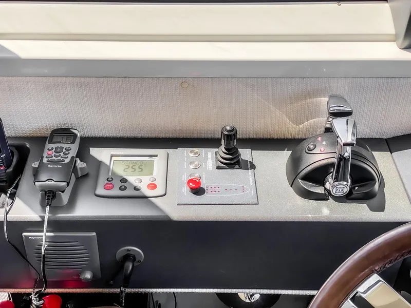 Slide: The Image of Control panel of a 2009 Azimut 62S yacht with navigation instruments. - 27