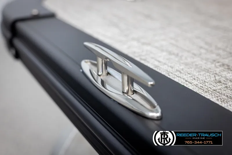 Slide: The Image of 2025 Avalon LSZ CRB boat cleat detail with Reeder-Trausch Marine logo. - 47