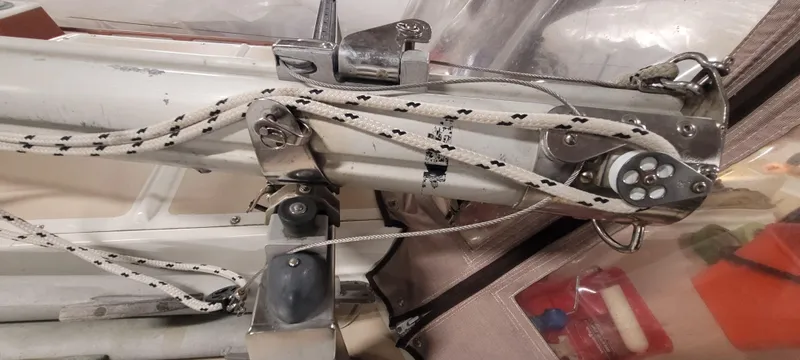 Slide: The Image of Rigging details of a 1980 Shannon 38 Ketch sailboat. - 34