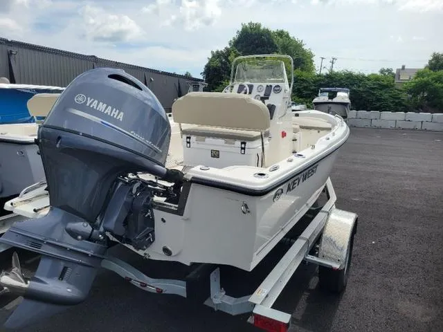 Slide: The Image of 2025 Key West 1720 CC boat with Yamaha engine on trailer. - 3