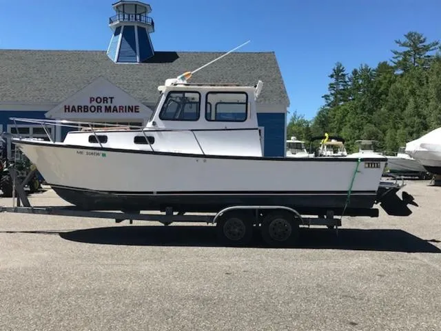Slide: The Image of 2003 Eastern 27' Lobster boat on trailer at Port Harbor Marine. - 7