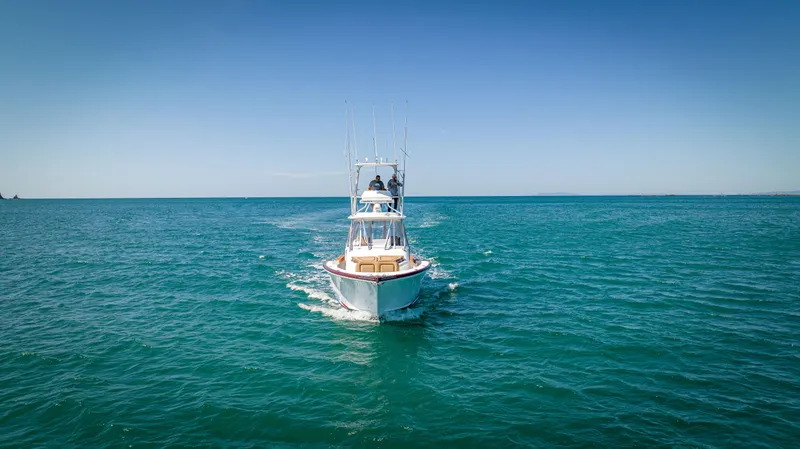 Slide: The Image of 2024 Maverick Yachts Costa Rica 36 Walkaround cruising on open sea. - 3