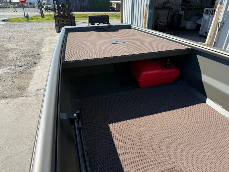 Slide: The Image of 2025 Gator Tail 1748 Gator Series boat with red fuel tank on deck. - 7