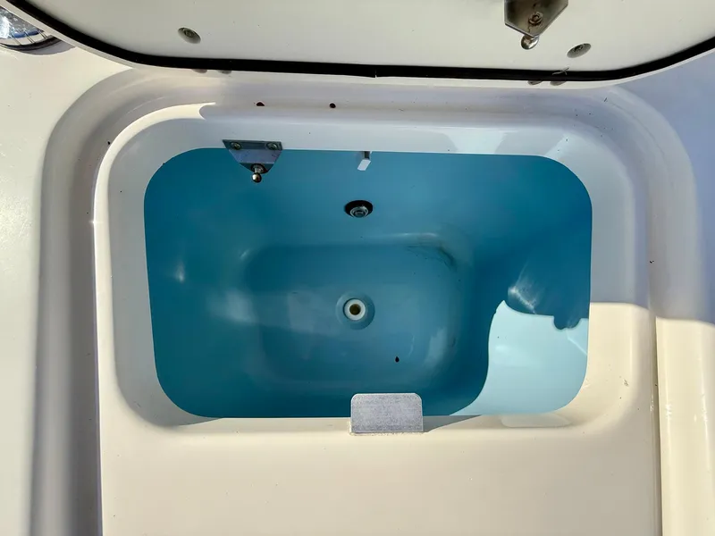 Slide: The Image of Livewell compartment on a 2016 Boston Whaler 240 Dauntless boat. - 15