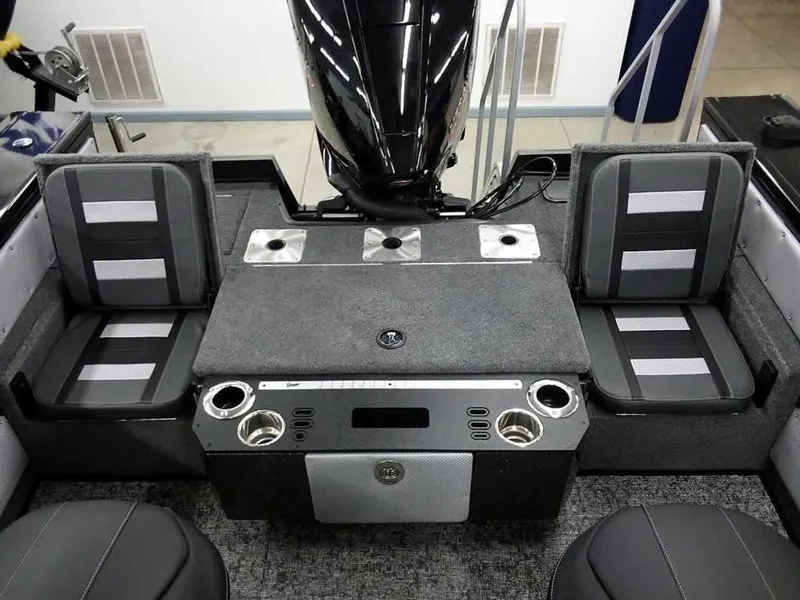 Slide: The Image of 2025 Ranger VX1888 WT boat interior with seating and control panel. - 33