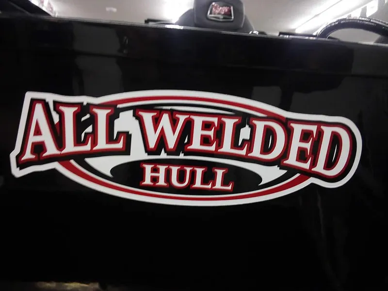 Slide: The Image of Ranger VX1888 WT 2025 boat with 'All Welded Hull' decal, emphasizing durability and strength. - 4