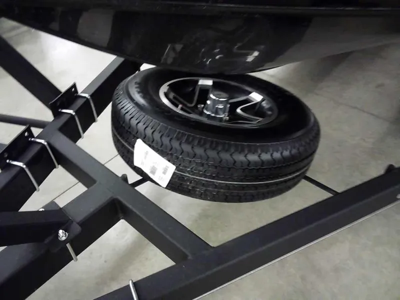 Slide: The Image of 2025 Ranger VX1888 WT trailer with spare tire mounted underneath. - 6